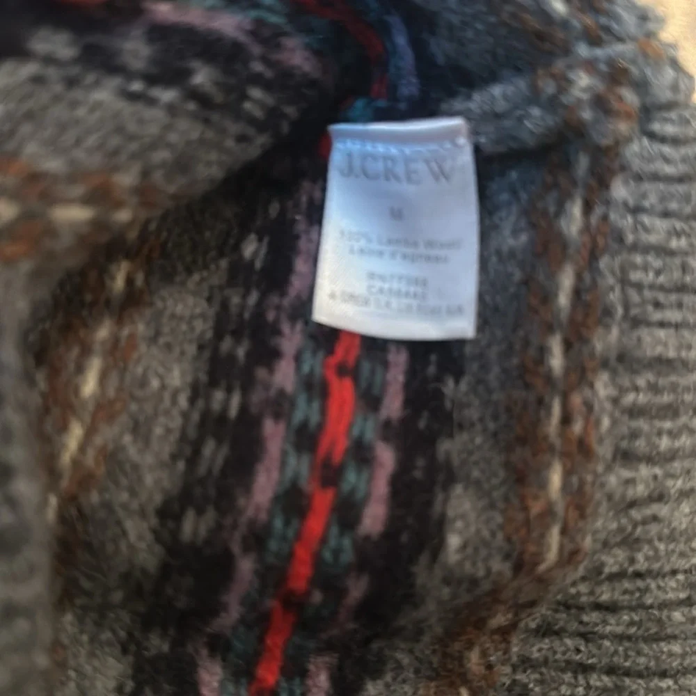 J. Crew Fair Isle Lambs Wool Sweater
